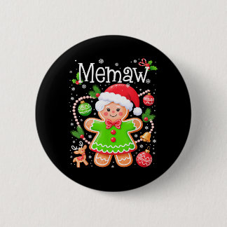 Cute Memaw Gingerbread Family Matching Christmas 6 Cm Round Badge