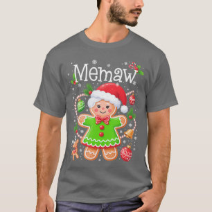 Cute Memaw Gingerbread Family Matching Christmas C T-Shirt