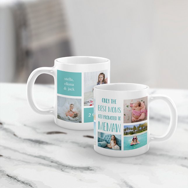 Cute Memaw Grandchildren Photo Collage Coffee Mug (Creator Uploaded)