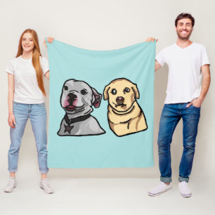 Cute Meme Dogs Fleece Blanket