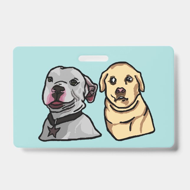 Cute Meme Dogs ID Badge (Front)
