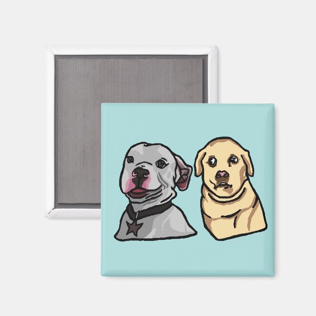 Cute Meme Dogs Magnet (Front/Back)