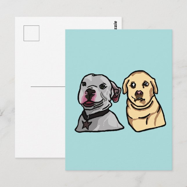 Cute Meme Dogs Postcard (Front/Back)