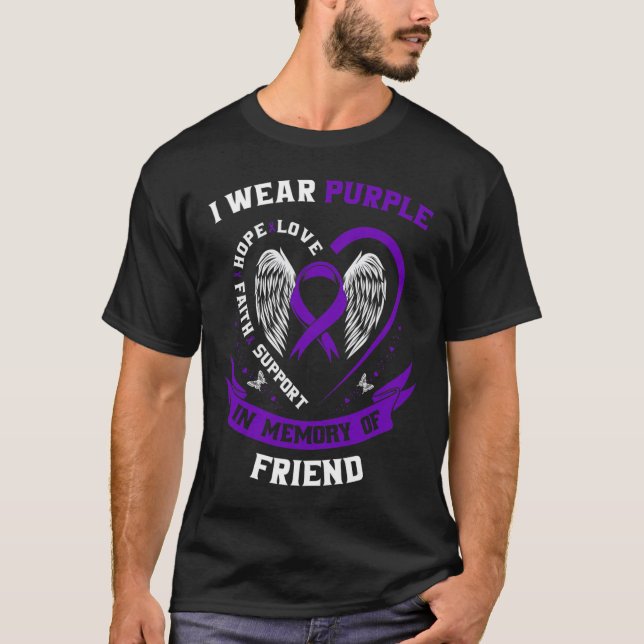 Cute Memorial Gifts Loss Of Friend Epilepsy Awaren T-Shirt (Front)