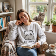 Cute meow sweatshirt for women