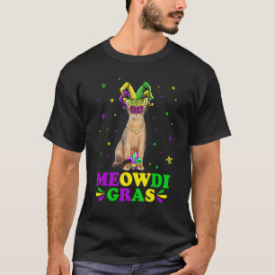 Cute Meowdi Gras Abyssinian Cat Carnival Mask Mard T-Shirt