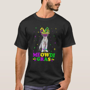 Cute Meowdi Gras Devon Rex Cat Carnival Mask Mardi T-Shirt