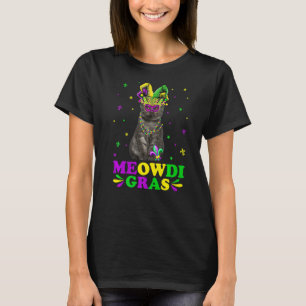 Cute Meowdi Gras Exotic Shorthair Cat Mask Mardi G T-Shirt