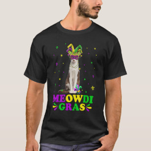 Cute Meowdi Gras Oriental Cat Carnival Mask Mardi T-Shirt