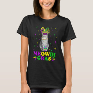 Cute Meowdi Gras Scottish Fold Cat Carnival Mask M T-Shirt