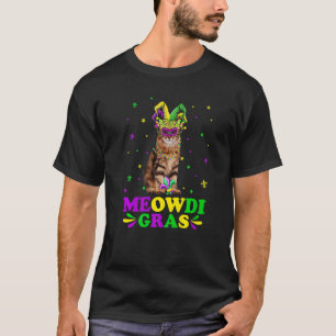 Cute Meowdi Gras Siberian Cat Carnival Mask Mardi T-Shirt
