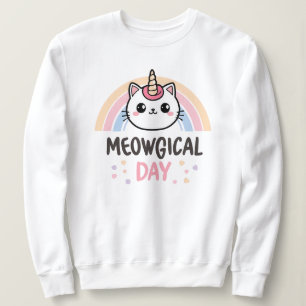 Cute "Meowgical Day" Caticorn Sweatshirt