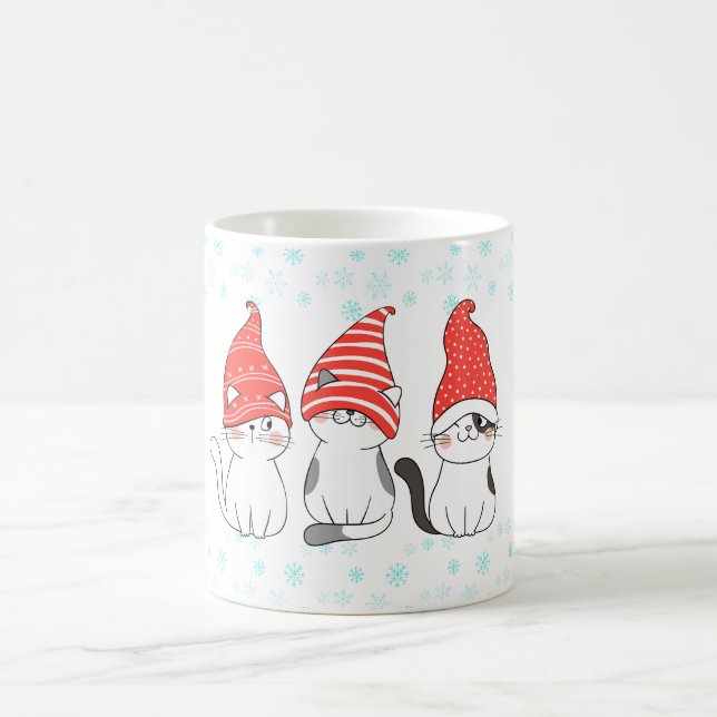  cute Meowy Christmas Cat Mug  (Center)