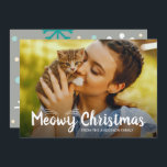 Cute Meowy Christmas Pet Cat lover Photo Holiday Card<br><div class="desc">Cute Meowy Christmas Pet Cat lover Photo Holiday Card</div>