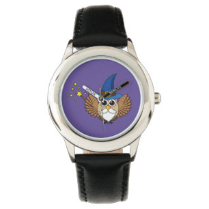 Cute Merlin the Wizard Owl Cartoon Watch