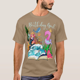 Cute Mermaid 2nd Birthday Girl T-Shirt