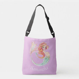 CUTE MERMAID BABY SHOWER PINK CROSSBODY BAG