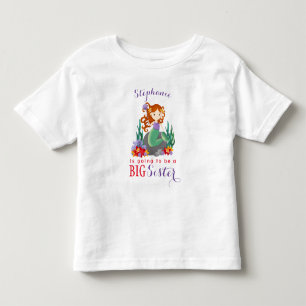 Cute Mermaid Big Sister Toddler T-Shirt