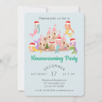 Cute Mermaid Christmas Housewarming Party