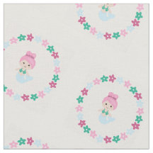Cute mermaid cotton fabric