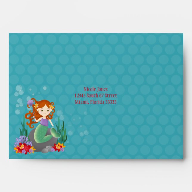 Cute Mermaid Envelopes (Front)