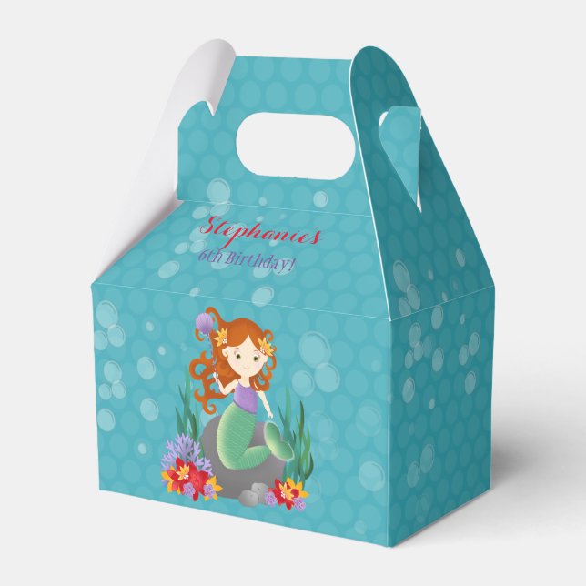 Cute Mermaid Favour Box (Front Side)