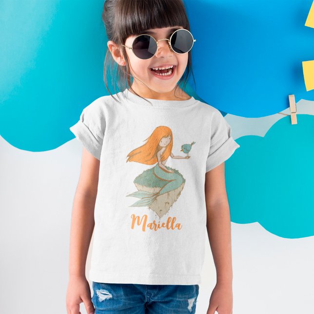 Cute Mermaid Girl Birthday  T-Shirt (Creator Uploaded)
