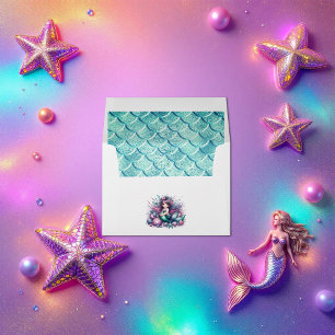 Cute Mermaid Girl Envelope