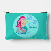 Cute Mermaid Girl Personalised Teal Kids