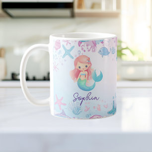 Cute Mermaid Girls Personalized Mug