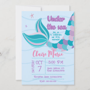 Cute Mermaid Invitation