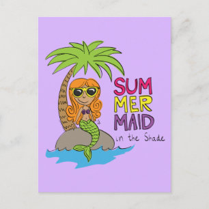 Cute Mermaid Kids Cartoon Postcard