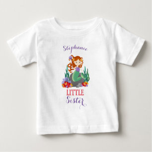 Cute Mermaid Little Sister Baby T-Shirt