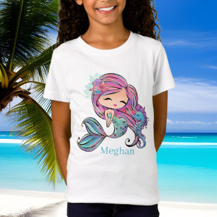 cute mermaid lovers add name T-Shirt