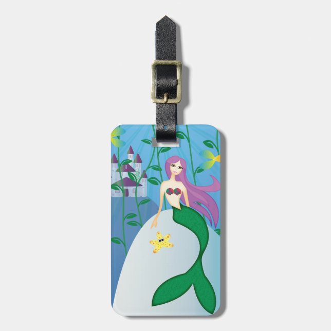 Cute Mermaid Luggage Tag (Front Vertical)