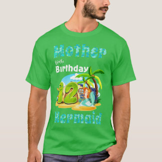 Cute Mermaid Mother Of The 12th Birthday T-Shirt