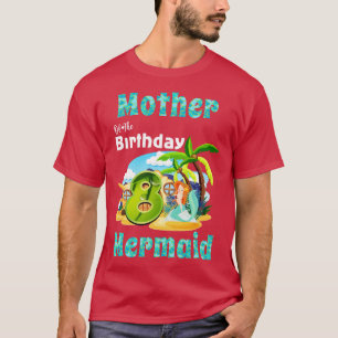 Cute Mermaid Mother Of The 8th Birthday T-Shirt