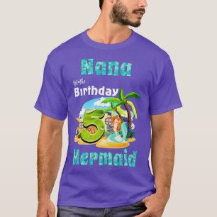 Cute Mermaid Nana Of The 5th Birthday T-Shirt