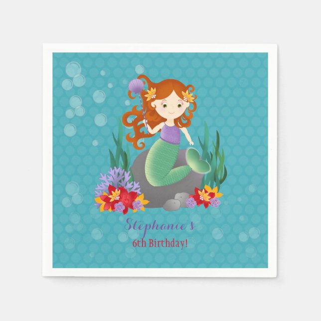 Cute Mermaid Napkin (Front)