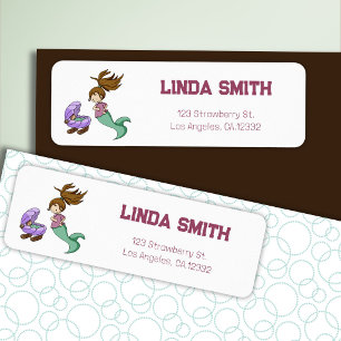 Cute Mermaid New Baby Return Address