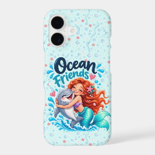 Cute Mermaid Ocean Friends Dolphin Design
