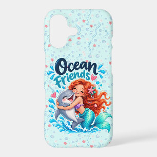 Cute Mermaid Ocean Friends Dolphin Design