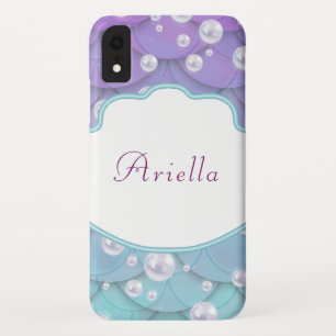 Cute Mermaid Personalised glitter Case-Mate iPhone Case