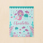 Cute Mermaid Personalised Kids Jigsaw Puzzle<br><div class="desc">This custom mermaid puzzle can easily be personalised with a kids name for a unique gift!</div>