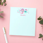 Cute Mermaid Personalised Kids Notepad<br><div class="desc">This super cute mermaid kids notepad features a kawaii style under the sea illustration. The fun colour combo of pink,  teal and purple is so girly! Easily personalise with a name for a custom gift for Christmas or a birthday.</div>
