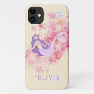 Cute Mermaid Purple Under the sea for Girls  Case-Mate iPhone Case