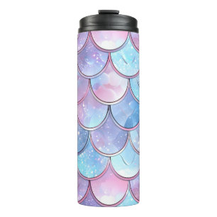 Cute Mermaid Scales Thermal Tumbler