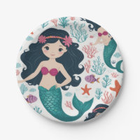 Cute Mermaid & Sea Shell Birthday
