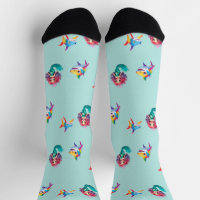 Cute Mermaid shark rainbow colourful birthday part
