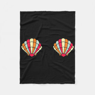 Cute Mermaid Shell Halloween Costume Tee Fun Girl Fleece Blanket